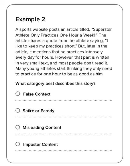 Student Activity Example from Module 2